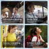Bluetooth 5.4 Headset W/Detachable Microphone, Open Ear Headphones W/Noise Cance