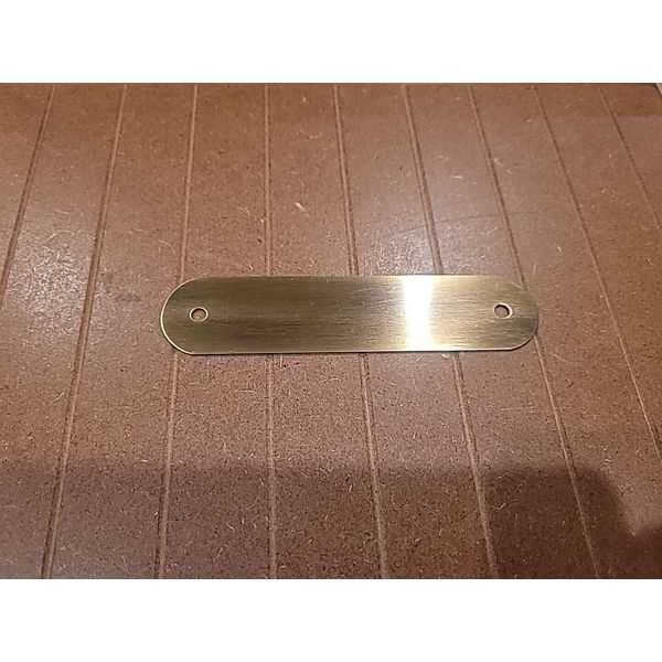 Rectangle/oblong Backplates For Drawer Pulls In Brushed Brass Finish