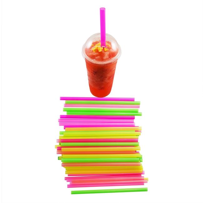 100 Extra Wide Boba Bubble Tea Fat Drinking Straws INDIVIDUALLY WRAPPED  Color