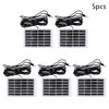 Fielect 5Pcs 6V 1.2W Mini Solar Panel Module Polycrystalline Silicon DIY Battery Power Charge Solar Cell Panel Module with Wire DC Plug White