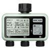 johgee Johgee Irrigation Computer with 3 Independently Controlled Outlets, Digital Watering Clock with LCD Display, Automatic/Manual Irrigation Control