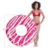 Inflatable Pool Float Donut Perfect Lounger, Raft Float for Pools Lakes Beaches,