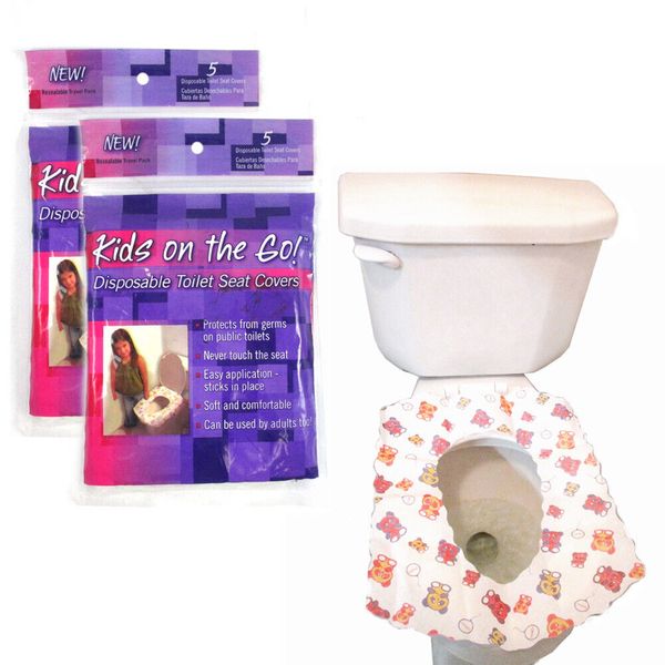 10 Disposable Kids Half Fold Toilet Seat Covers Potty Training 7795735138373