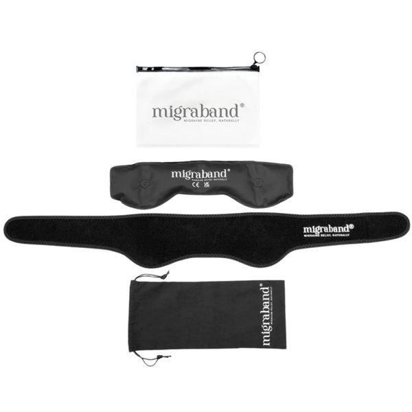 Migraband Migraine Relief Compression Headband with Hot/Cold Gel Pack