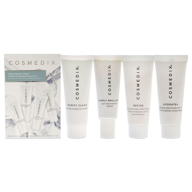 Treatment Prep Essentials Kit by CosMedix for Unisex - 4 Pc Kit