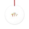 CafePress Workout Weights 4" Round MDF Wood Ornament