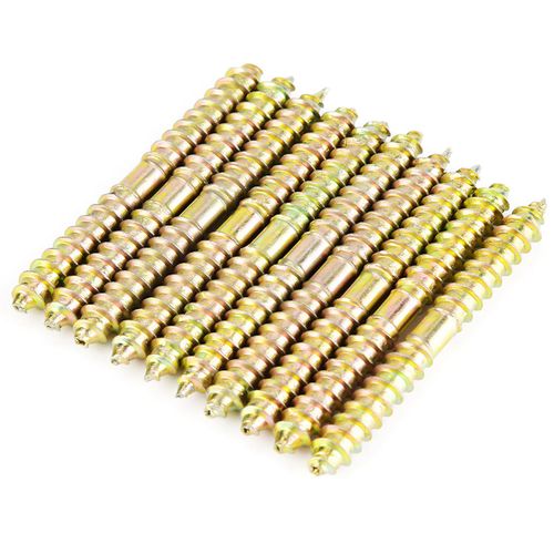 AILOOCEDI 10PCS Double Ended Self Tapping Screw, Dowel Screw Woodworking Furniture Connector Double Ended Screw for Making Joints Between Two Pieces of Wood,for Home Repairs