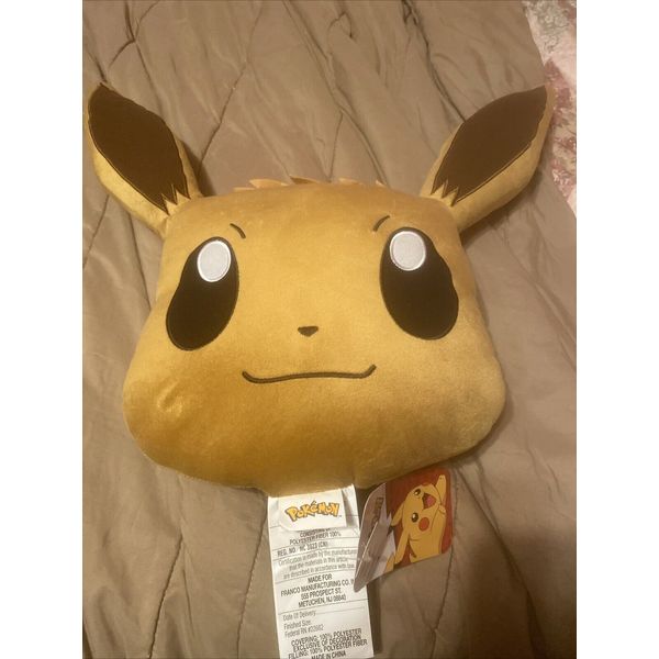 Kids Eevee Pillow , Plush Bedding Cuddle and Decorative Pillow Buddy