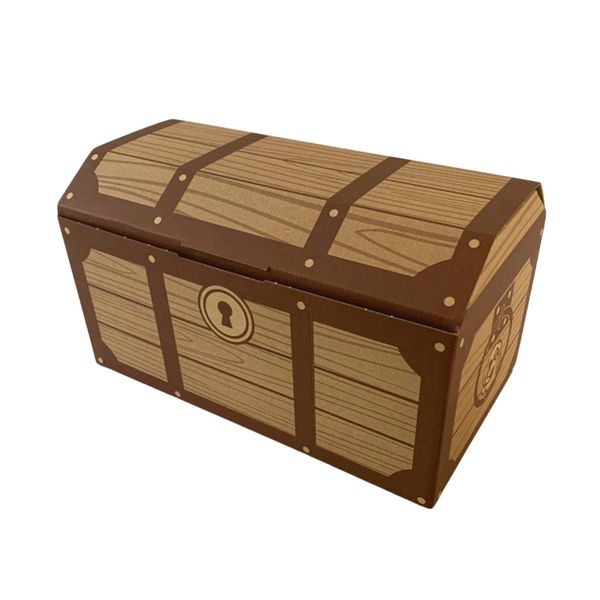 Wrapping Cardboard Treasure Chest, 1 Design Cardboard Box, Great for packing birthday gifts, events, parties, and other gifts