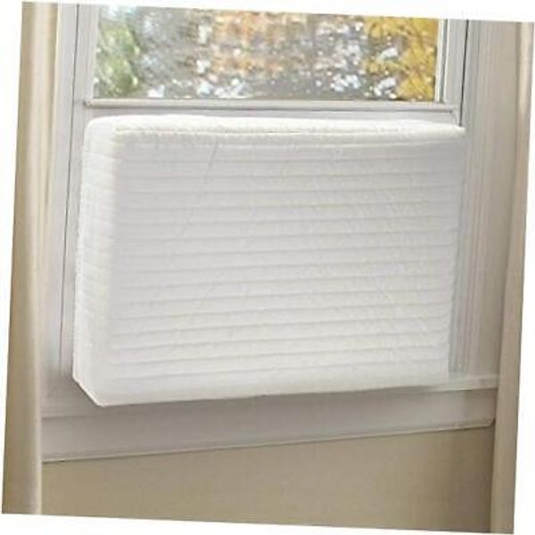 Indoor Air Conditioner Cover Double Insulation Small 21x15x3.5 Cream