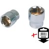 KS-Tools 918.1216-E 1/2" Chrome+ 6kant-Stecknuss