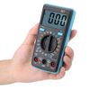 Digital Multimeter, AC/DC 0-50 Handheld with LCD Display Measures Current, Resistance, Continuity, Frequency Tests Diodes, Temperature, Voltage Tester(Blue)