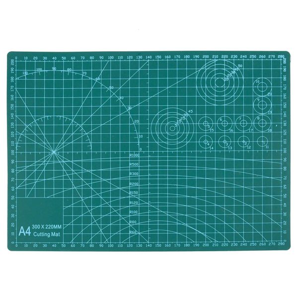 blackspur 1x Green A4 (22 x 30cm) Cutting Mat - Craft Paper Sewing Fabric Art Model Crafting Quilting Knife Cutter Board