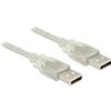 Delock Kabel USB 2.0 Typ-A Stecker > USB 2.0 Typ-A Stecker 5 m transparent