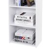 2pcs 5-Tier Bookshelf Storage Wall Shelf Organizer White Bookcase Shelving Unit