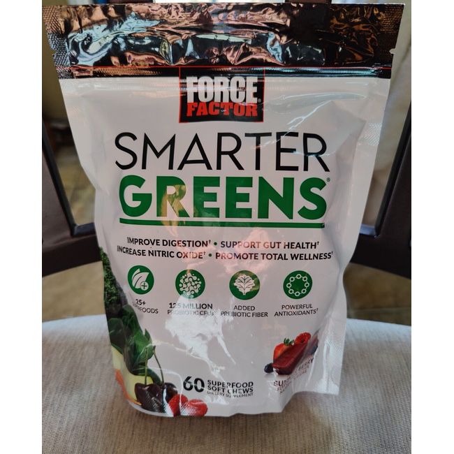 Force Factor Smarter Greens Superfood Soft Chew w/Probiotics & Antioxidants 9/25