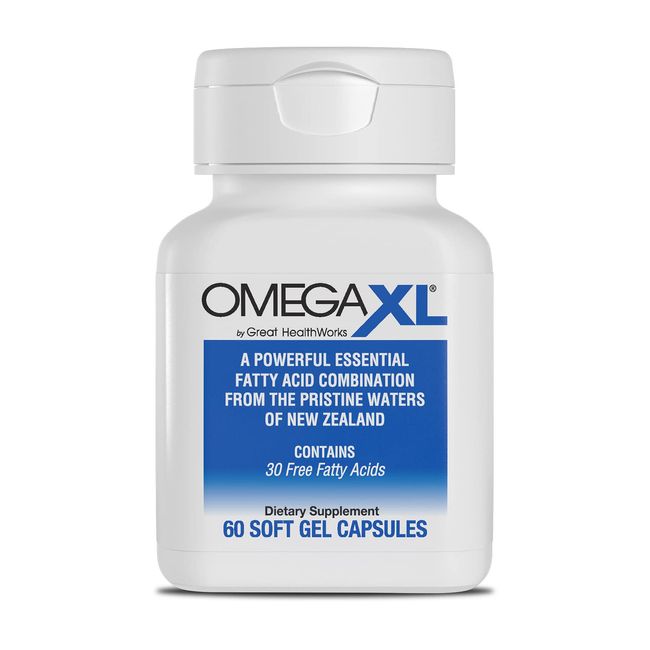 OmegaXL Joint Relief Supplement - Natural Muscle Support, Green Lipped Mussel Oil, Soft Gel Pills, Drug-Free, 60 Count