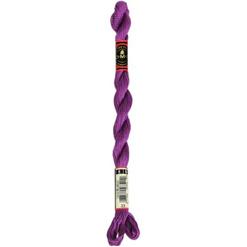 DMC CORPORATION DMC Pearl Cotton Skein Size 5 27.3yd-Fuchsia Embroidery Accessory, Purple