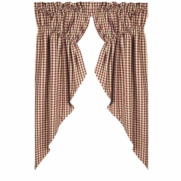 Home Collection by Raghu Heritage House Barn Red Gathered Swag, 72 by 63",Tan, Barn Red