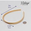 Motique Accessories Thin Headbands for Women Solid Satin 4 Pack (Gold)