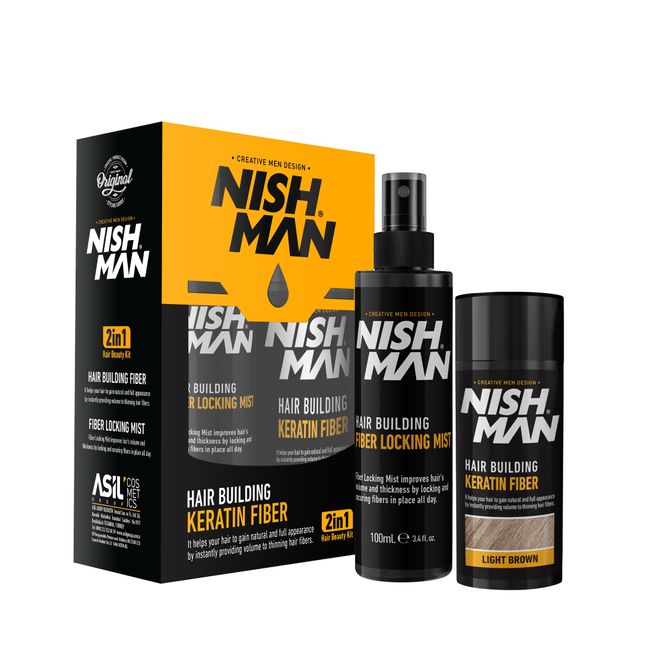 Nishman Hair Building Keratin Fiber Medium Brown 21gr