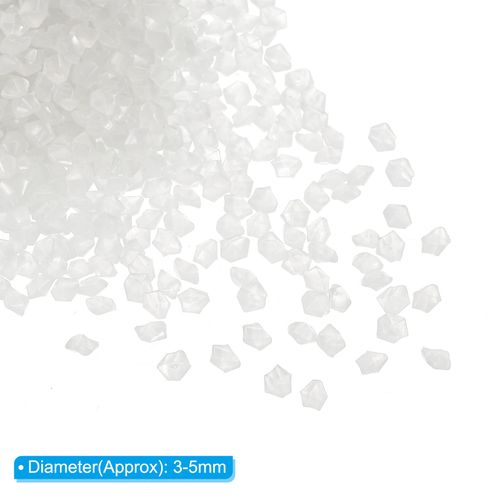 sourcing map 8000pcs Glow Rocks 3-5mm Glow Pebbles Decoration in the Dark Luminous Stones Decor DIY Decorative White for Garden, Potted Plant, Fish Tank