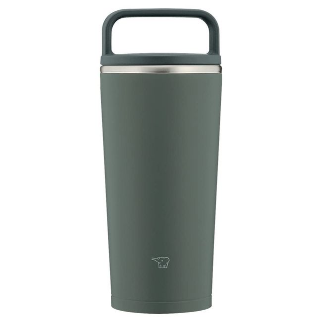 Zojirushi Mahobin SX-JA30-HM Water Bottle Tumbler with Lid and Carry Tumbler Portable Seamless Handle Type 10.1 fl oz (300 ml) Forest Gray Integrated Lid and Gasket Easy to Clean Only 2 Pieces Wash