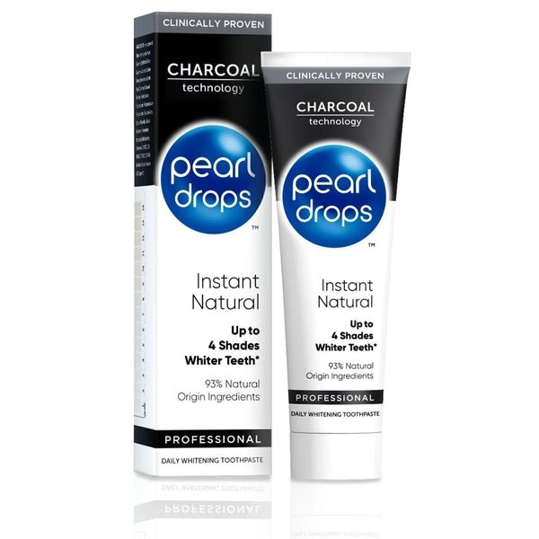 Pearl Drops Instant Natural White Activated Charcol 75ml