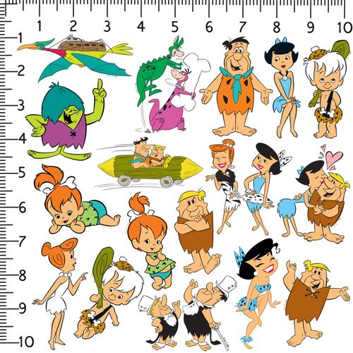 The Flintstones 50ct Vinyl Large Deluxe Stickers Variety Pack - Laptop, Water Bottle, Scrapbooking, Tablet, Skateboard, Indoor/Outdoor