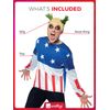 Smiffys Party Starter Costume, M - Size 38"-40", Blue