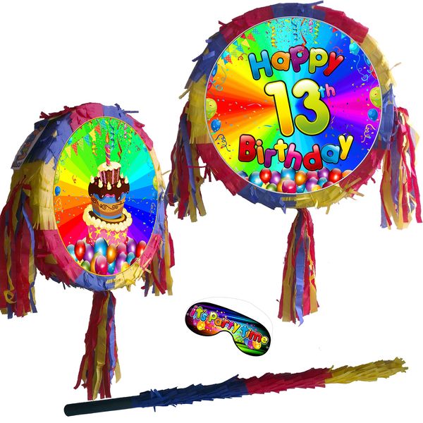 Piñata with Stick & Blindfold - Number 13