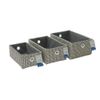JVL Silva Rectangular Fabric Storage Baskets, Set of 3, Grey