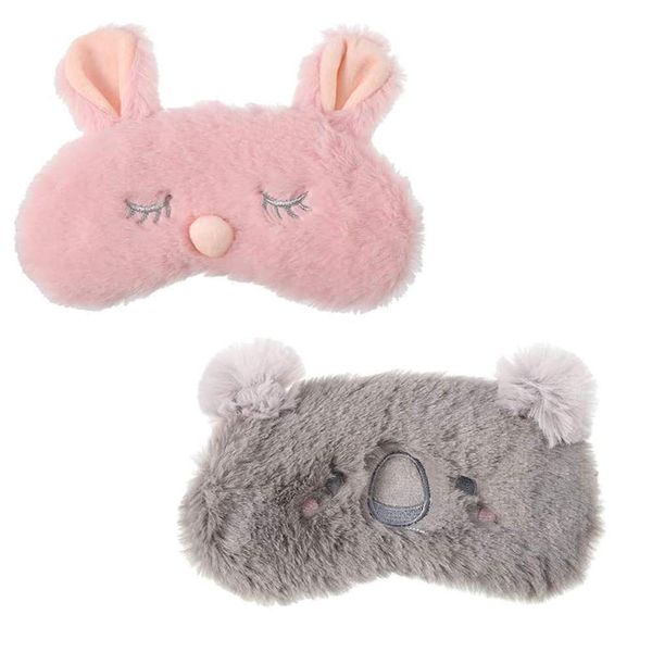 2 Pcs Sleep Eye Mask Animal Eye Mask Bunny Koala Sleeping Eye Mask for Kids Adult Girl