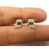 Pug Dog Earrings - 925 Sterling Silver