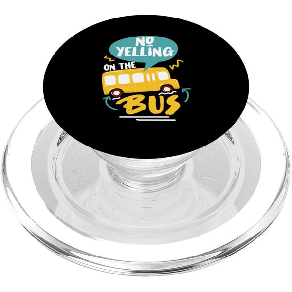 Funny School Bus Driver Design PopSockets PopGrip for MagSafe