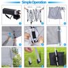 Outdoor Pop Up Canopy Beach Camping Canopy with 1 Sun Wall Backpack Bag Gray