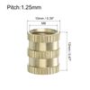 sourcing map Knurled Insert Nuts, 8Pcs M8 x 12mm(L) x 10mm(OD) Thread Printing Brass Nuts Female Threaded Inserts Brass Heat Set Insert Embedment Nuts