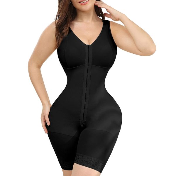 M MYODRESS Shapewear Womens Tummy Control Fajas Reductora Colombianas Full Body Shaper High Waist Bodysuit Thigh Slimmer Butt Lifter Leggings Hourglass Faja Bodysuit Compression Garment for Women