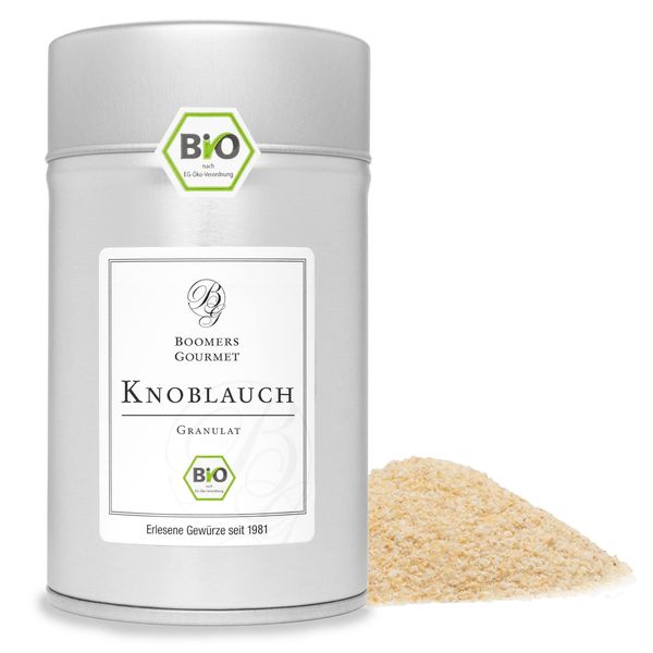 Boomers Gourmet - BIO Knoblauchgranulat - Gewürzdose 11,5 cm - 140 g