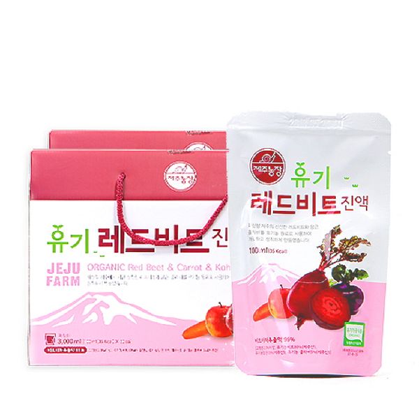 Pure Jeju Organic Luxury Red Beet Extract 30 Packs X 100ml X 2 Boxes, 2ea