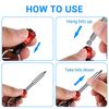 12PCS 1/4" Hex Shank Quick Release Keychain Screwdriver Drill Bit Holder Bit Set
