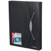 Esselte Box File, Holds up to 350 A4 Sheets, Elastic Closure, Flexible Plastic, Translucent black, VIVIDA Range