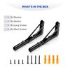 Ravinte Folding Shelf Brackets - Heavy Duty Shelf Brackets 10 Inch Collapsible Shelf Brackets, Folding Bracket for Table Bench, Space Saving for Bench Table 2 Pack