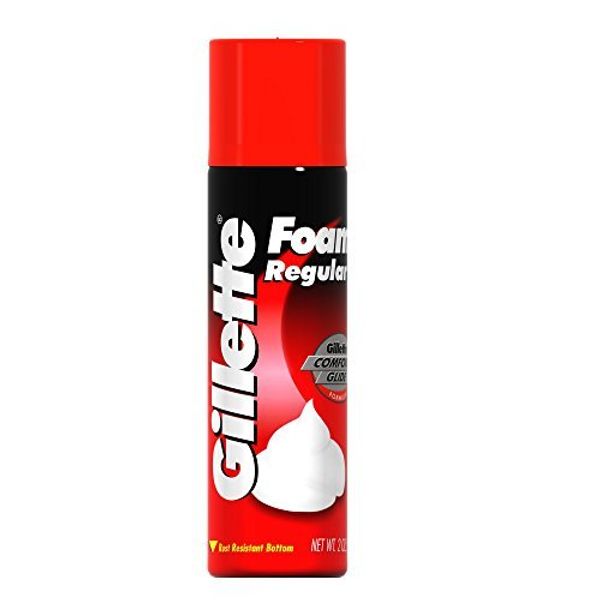 Gillette Foamy Regular Shaving Foam, 2 oz