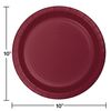 Creative Converting Touch of Color 24 Count Paper Banquet Plates, Burgundy