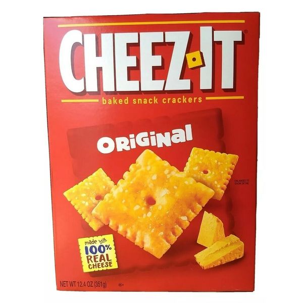 12.4 OZ PK Cheez It Baked Snack Crackers ORIGINAL 100% Real Cheese