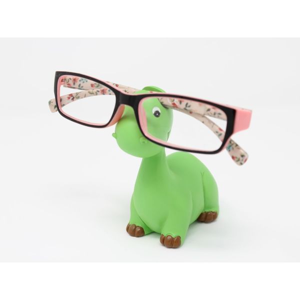 Green Brontosaurus dinosaur children's glasses holder