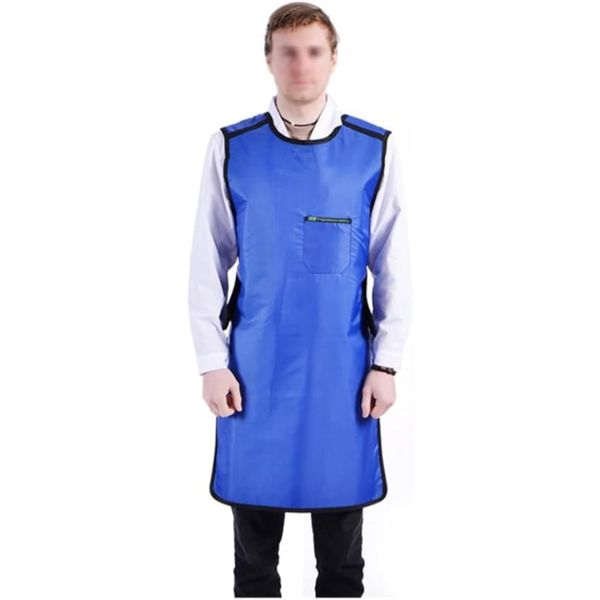 X-Ray Protective Apron X-Ray Apron, 0.35mmPb/0.5mmPb Equivalent Lead Apron, Radiation Shielding Clothing - Unisex Blue Protective Clothing (0.35mmPb,L)