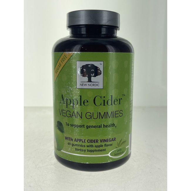 Nordic Apple Cider Vegan Gummies - 60 Sugar Free Gummies - Exp 01/2024