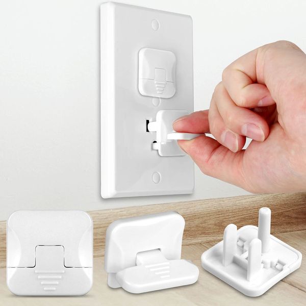 Mom's Choice Gold Awards Winner - Outlet Covers with Hidden Pull Handle Baby Proofing Plug Covers (45 Pack) 3-Prong Child Safety Socket Covers Electrical Outlet Protectors Kid Proof Outlet Cap